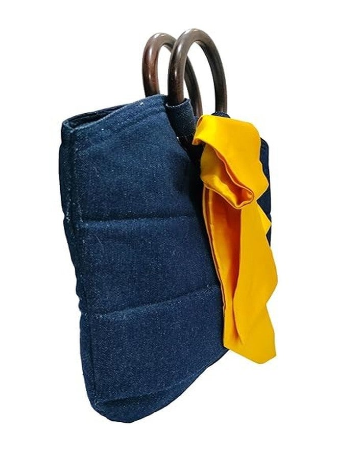 ATHZ handbags wooden handles Potli Bags with Handcrafted Bow Detail hand carry wristlets bags for women - Image 4